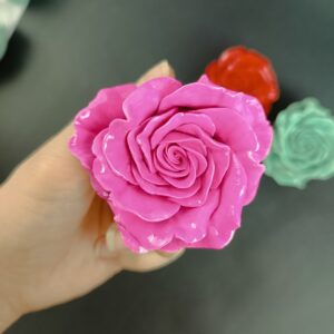 قالب سیلیکونی گل رز طبیعی مناسب سنگ مصنوعی و شمع سازی