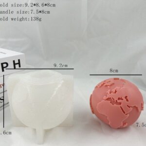 قالب سیلیکونی کره زمین  8 سانتی وارداتی سیلیکون نرم