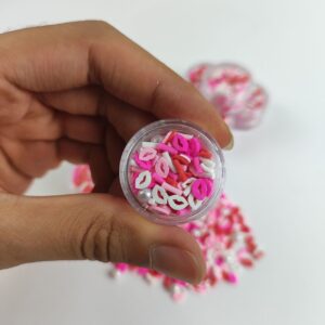 فیمو صورتی سفید طرح لب 10 گرمی